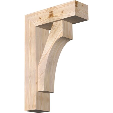 Ekena Millwork Westlake Block Smooth Bracket w/ Offset Brace, Douglas Fir, 7 1/2"W x 24"D x 36"H BKT0806X24X36WTL05SDF